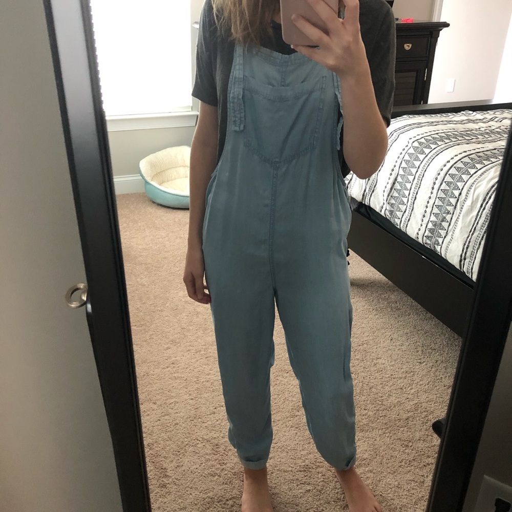 Aerie overalls chambray